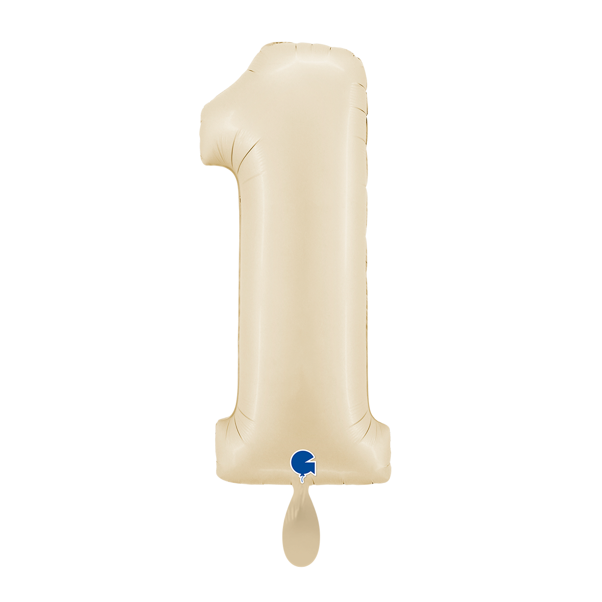 1 Balloon XL - Number 1 - Satin Cream