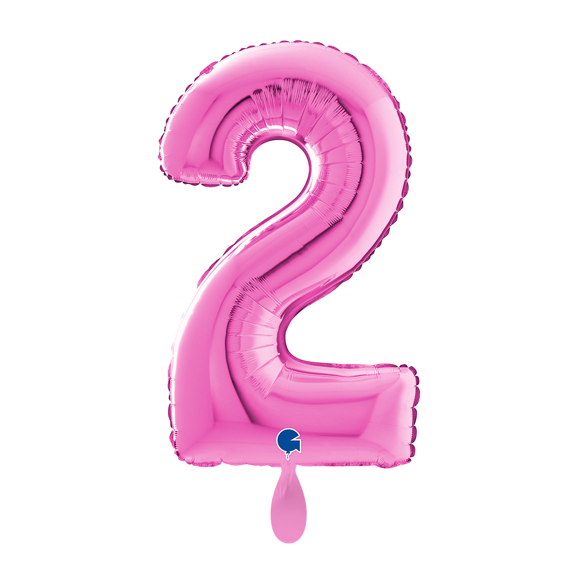 1 Balloon XL - Number 2 - Fuxia