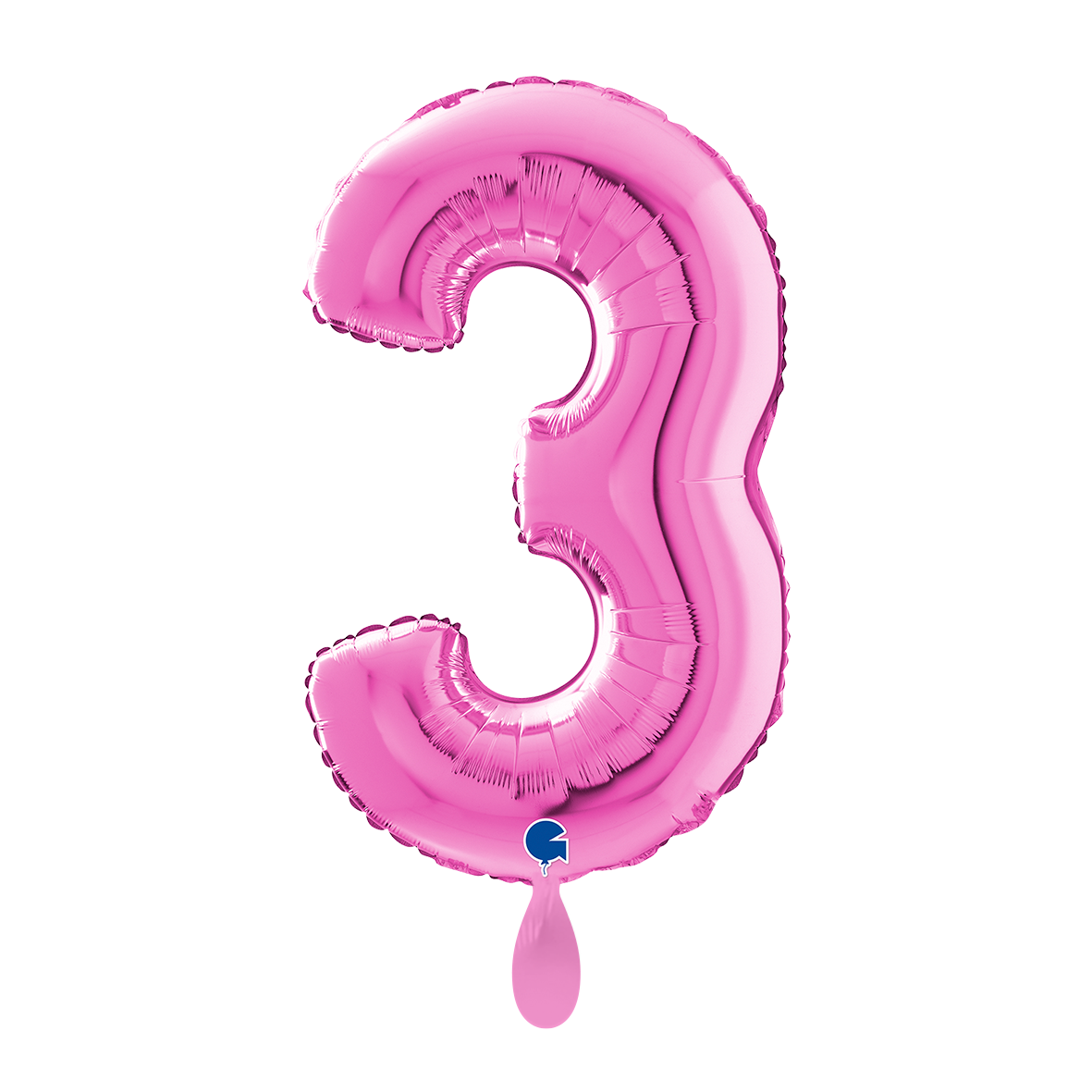 1 Balloon XL - Number 3 - Fuxia