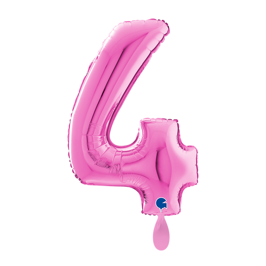 1 Balloon XL - Number 4 - Fuxia