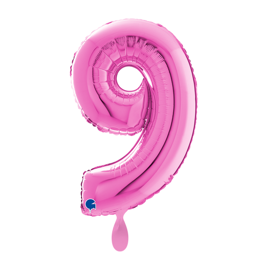 1 Balloon XL - Number 9 - Fuxia