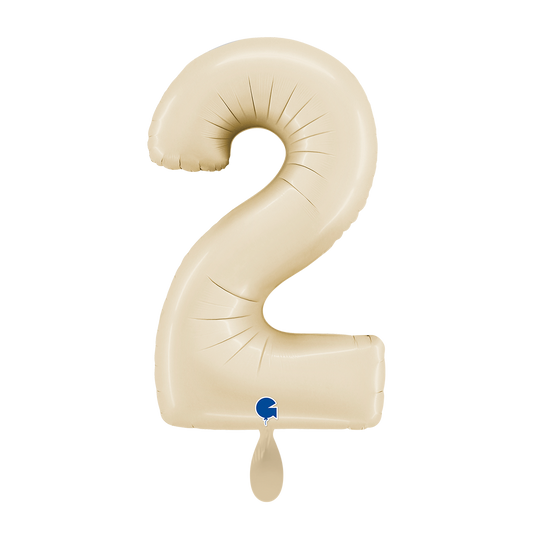 1 Balloon XL - Number 2 - Satin Cream