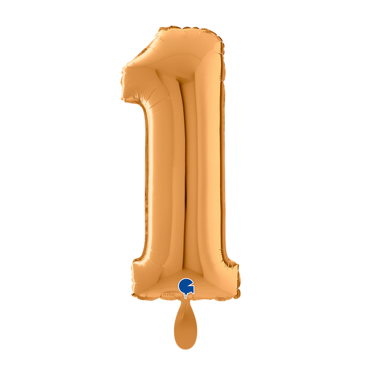 1 Balloon XL - Number 1 - Gold