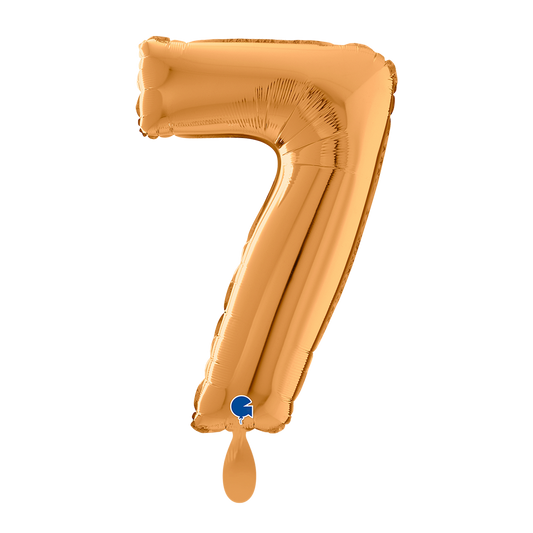 1 Balloon XL - Number 7 - Gold