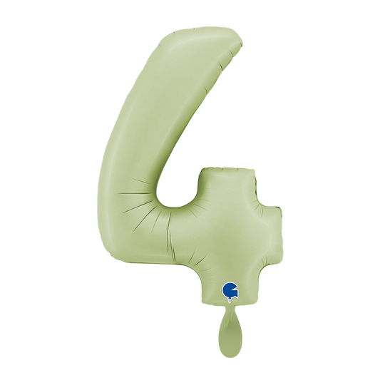 1 Balloon XL - Number 4 - Satin Olive Green