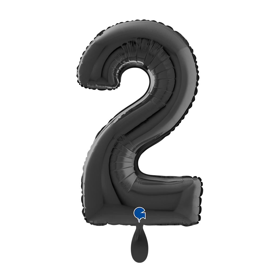 1 Balloon XL - Number 2 - Black