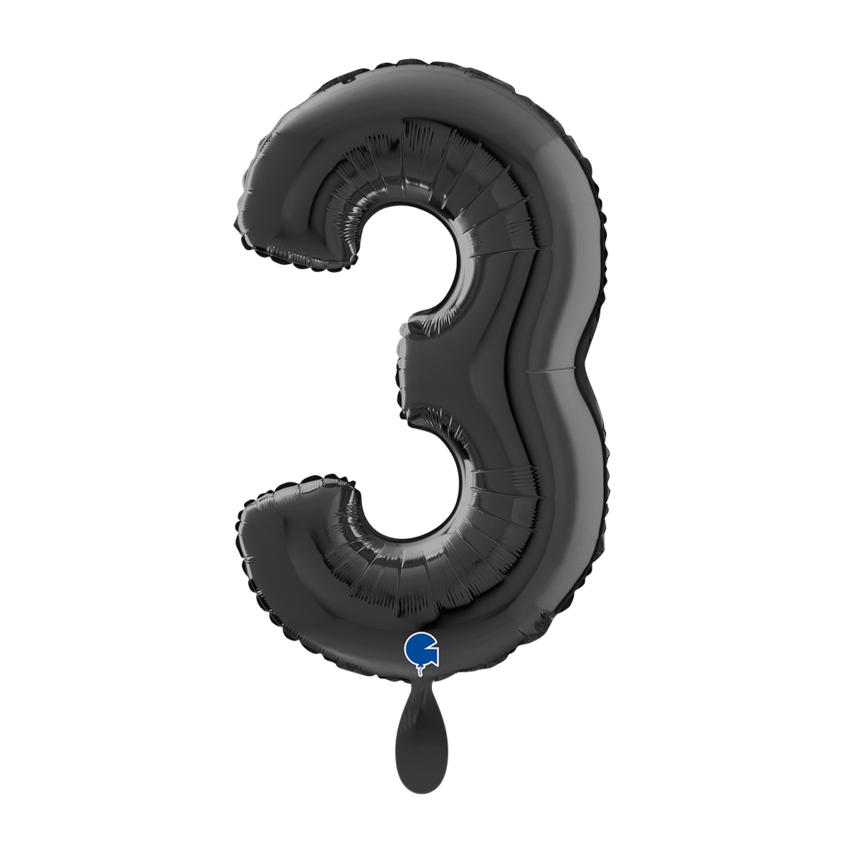 1 Balloon XL - Number 3 - Black