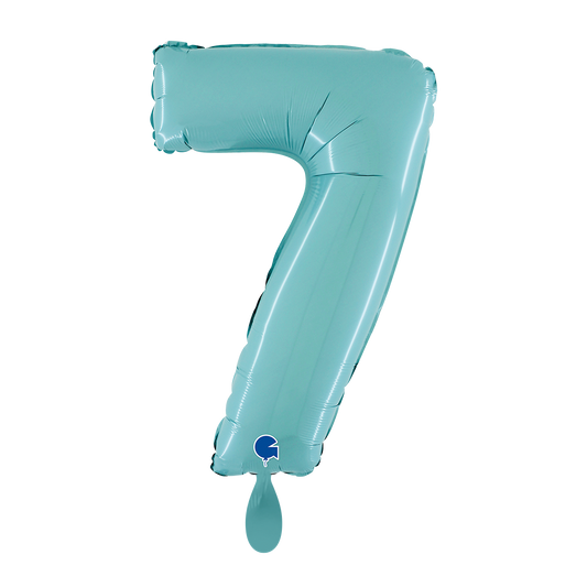 1 Balloon XL - Number 7 - Pastel Blue