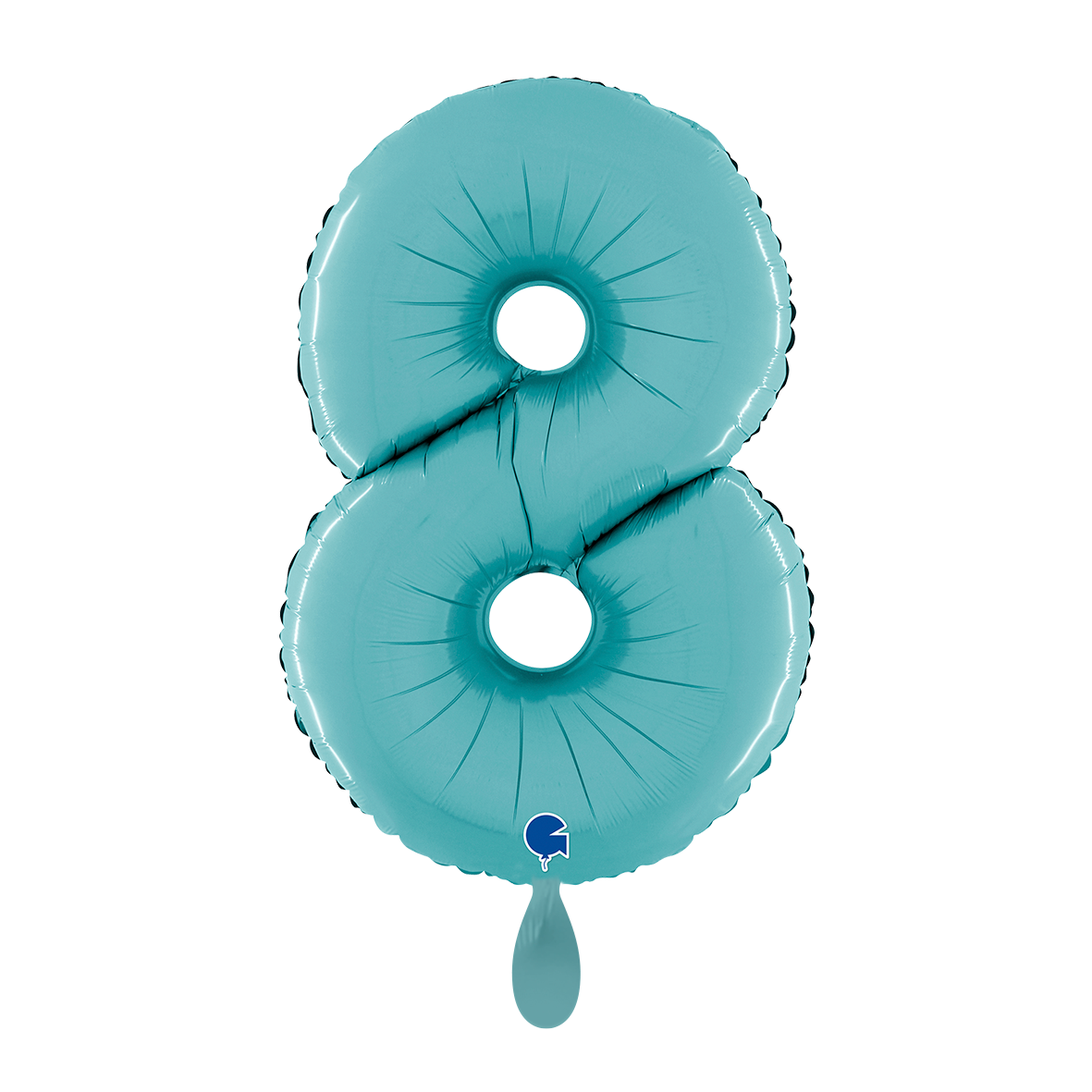 1 Balloon XL - Number 8 - Pastel Blue