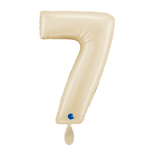 1 Balloon XL - Number 7 - Satin Cream
