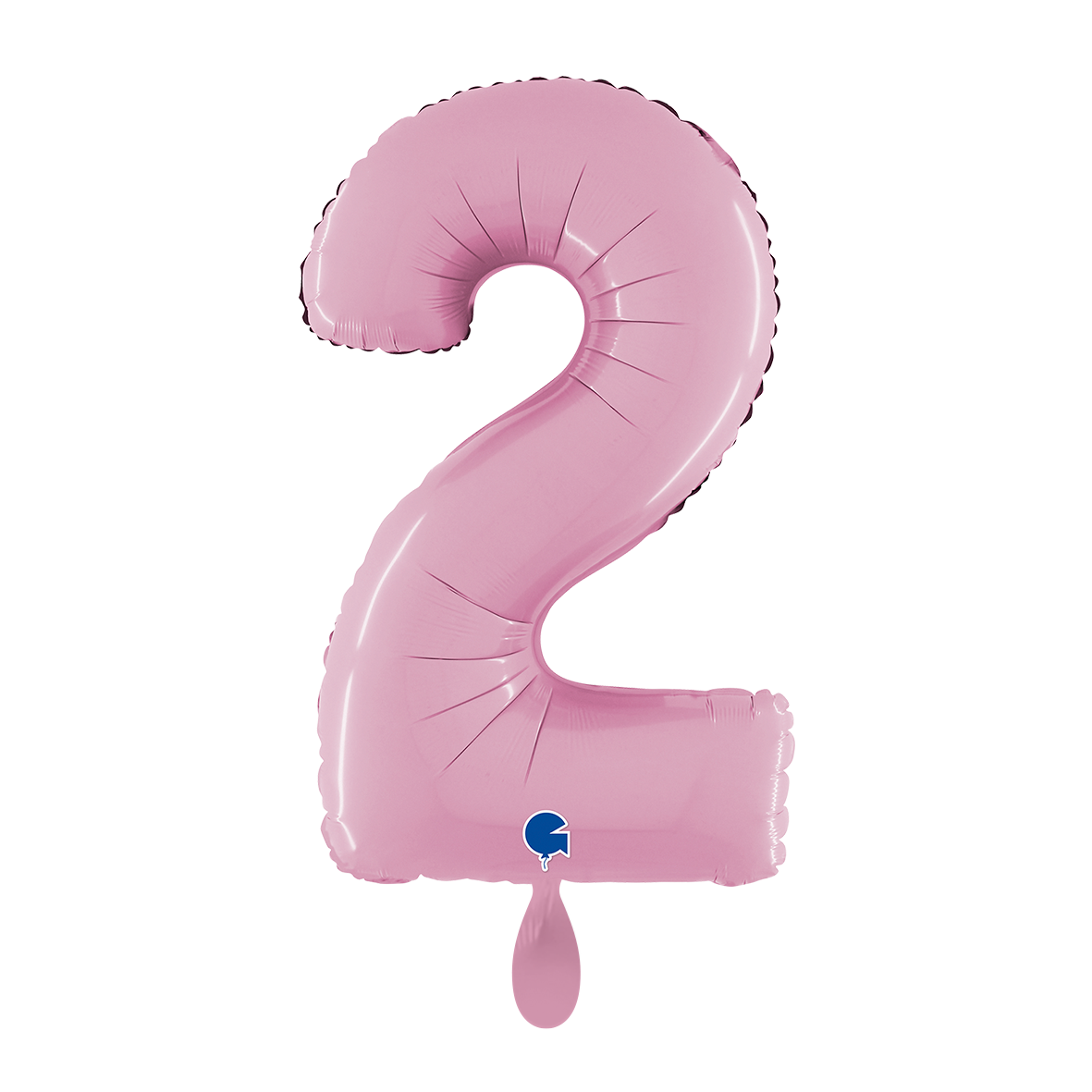 1 Balloon XL - Number 2 - Pastel Pink