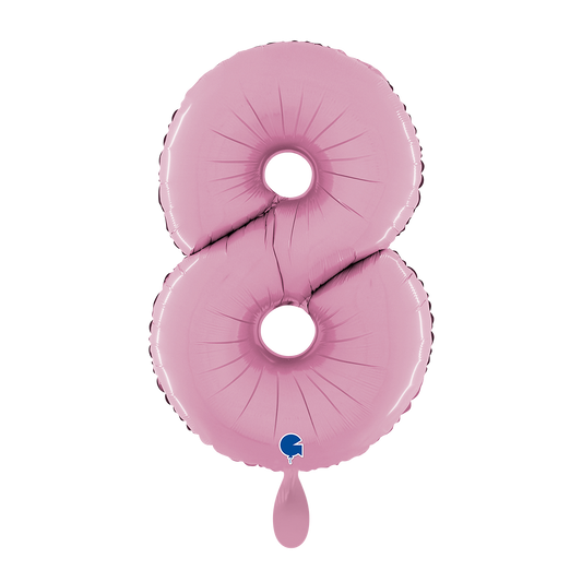 1 Balloon XL - Number 8 - Pastel Pink