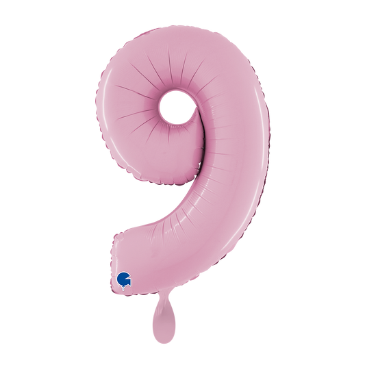 1 Balloon XL - Number 9 - Pastel Pink