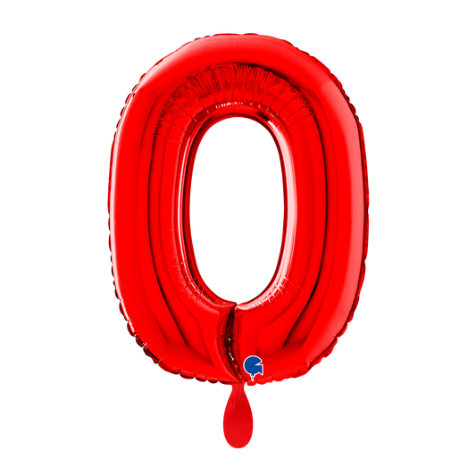 1 Balloon XL - Number 0 - Red