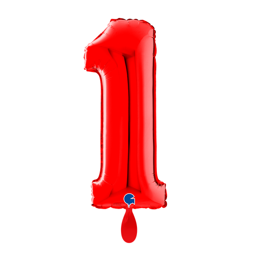 1 Balloon XL - Number 1 - Red