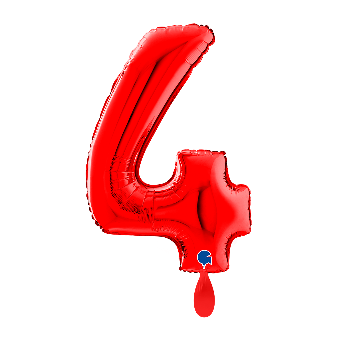 1 Balloon XL - Number 4 - Red
