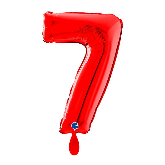 1 Balloon XL - Number 7 - Red