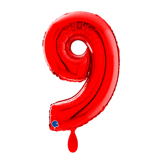 1 Balloon XL - Number 9 - Red