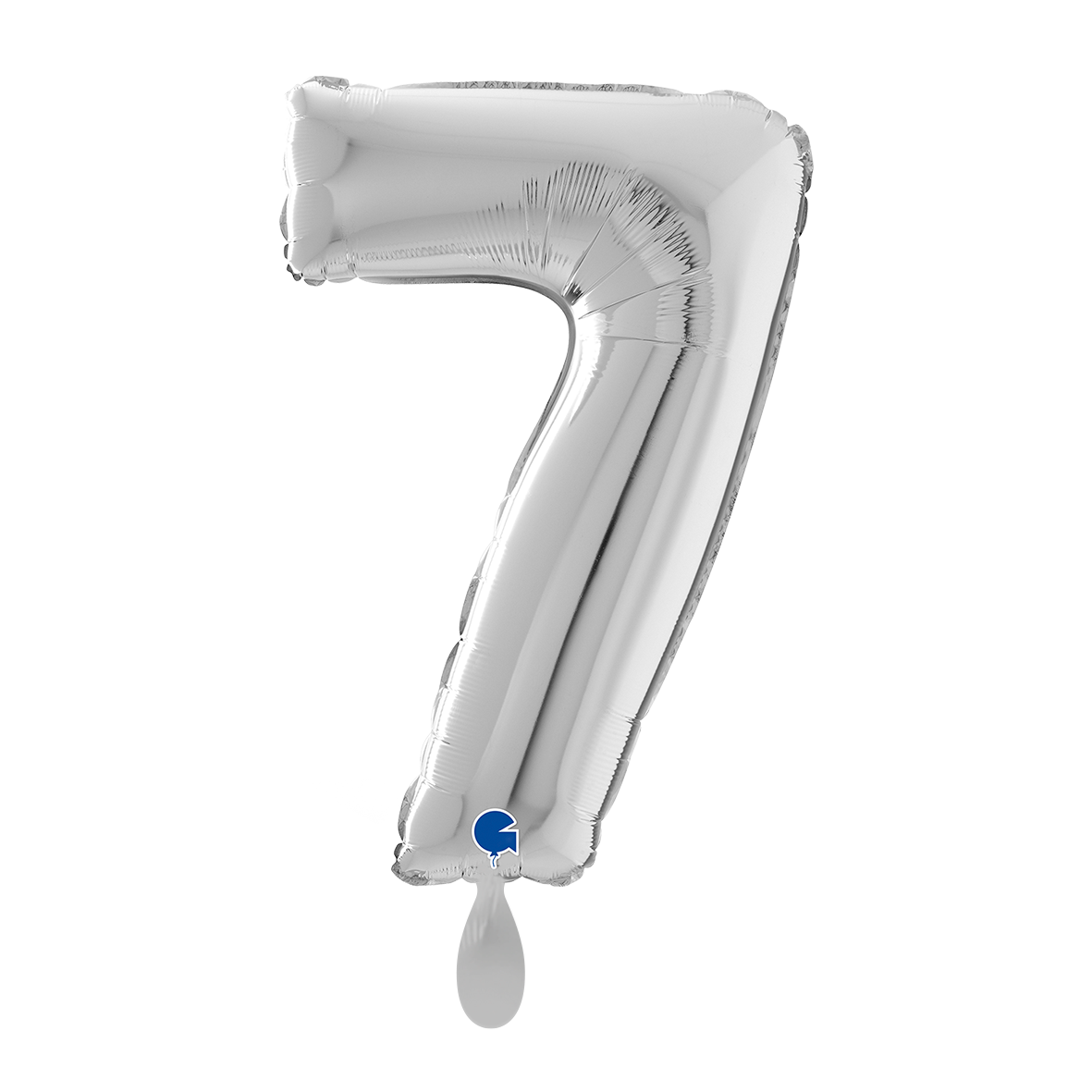 1 Balloon XL - Number 7 - Silver