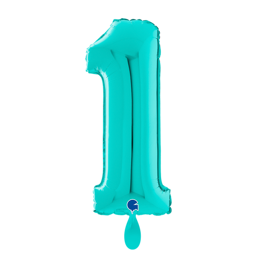 1 Balloon XL - Number 1 - Tiffany