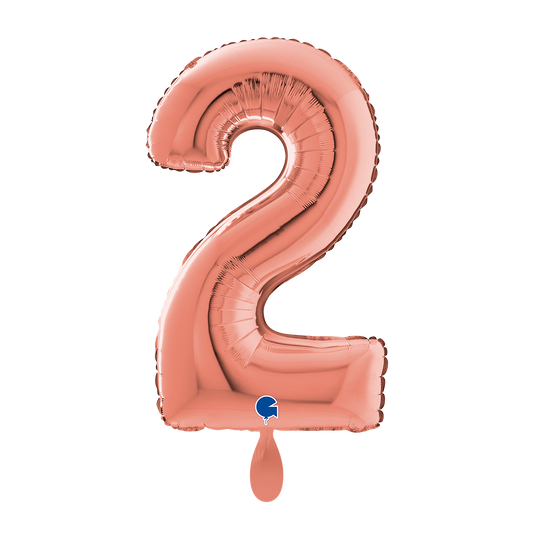 1 Balloon XL - Number 2 - Rose Gold