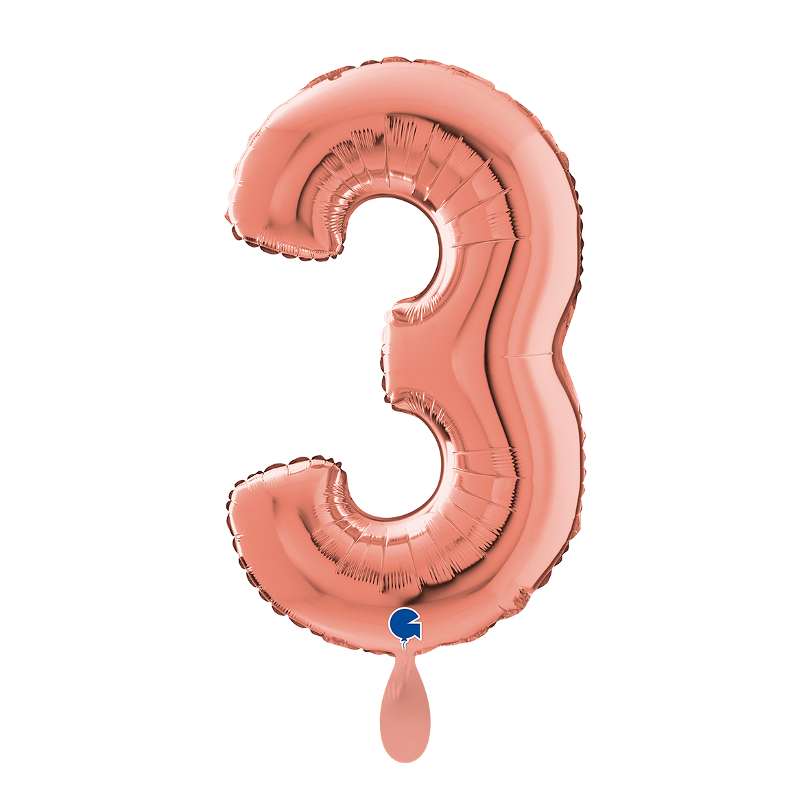 1 Balloon XL - Number 3 - Rose Gold