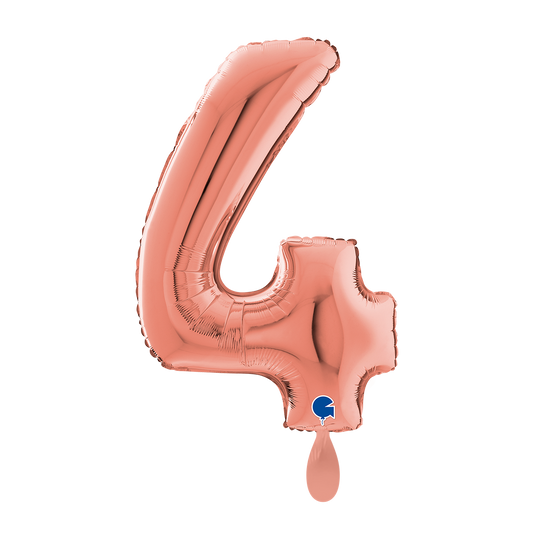 1 Balloon XL - Number 4 - Rose Gold