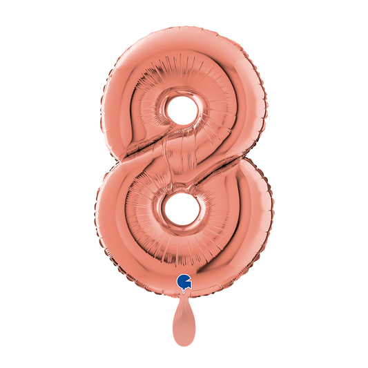 1 Balloon XL - Number 8 - Rose Gold