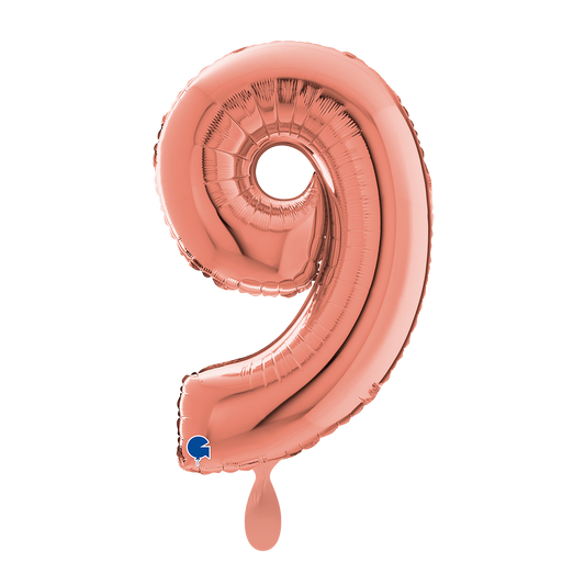 1 Balloon XL - Number 9 - Rose Gold