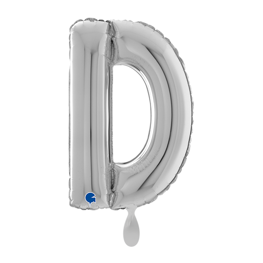 1 Balloon XL - Letter D - Silver