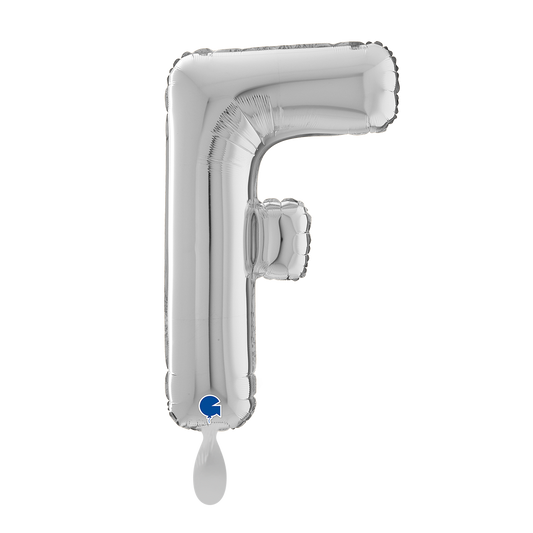 1 Balloon XL - Letter F - Silver