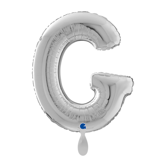 1 Balloon XL - Letter G - Silver