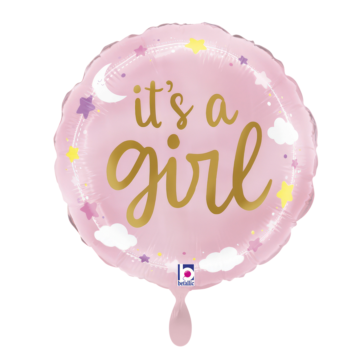 1 Balloon - It's A Girl Stars & Clouds