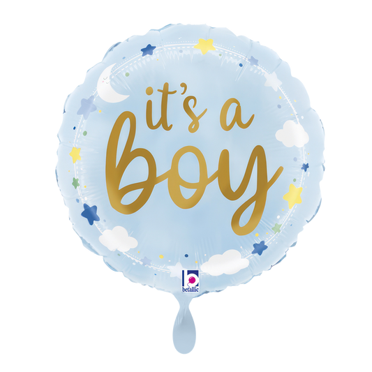 1 Balloon - It's A Boy Stars & Clouds