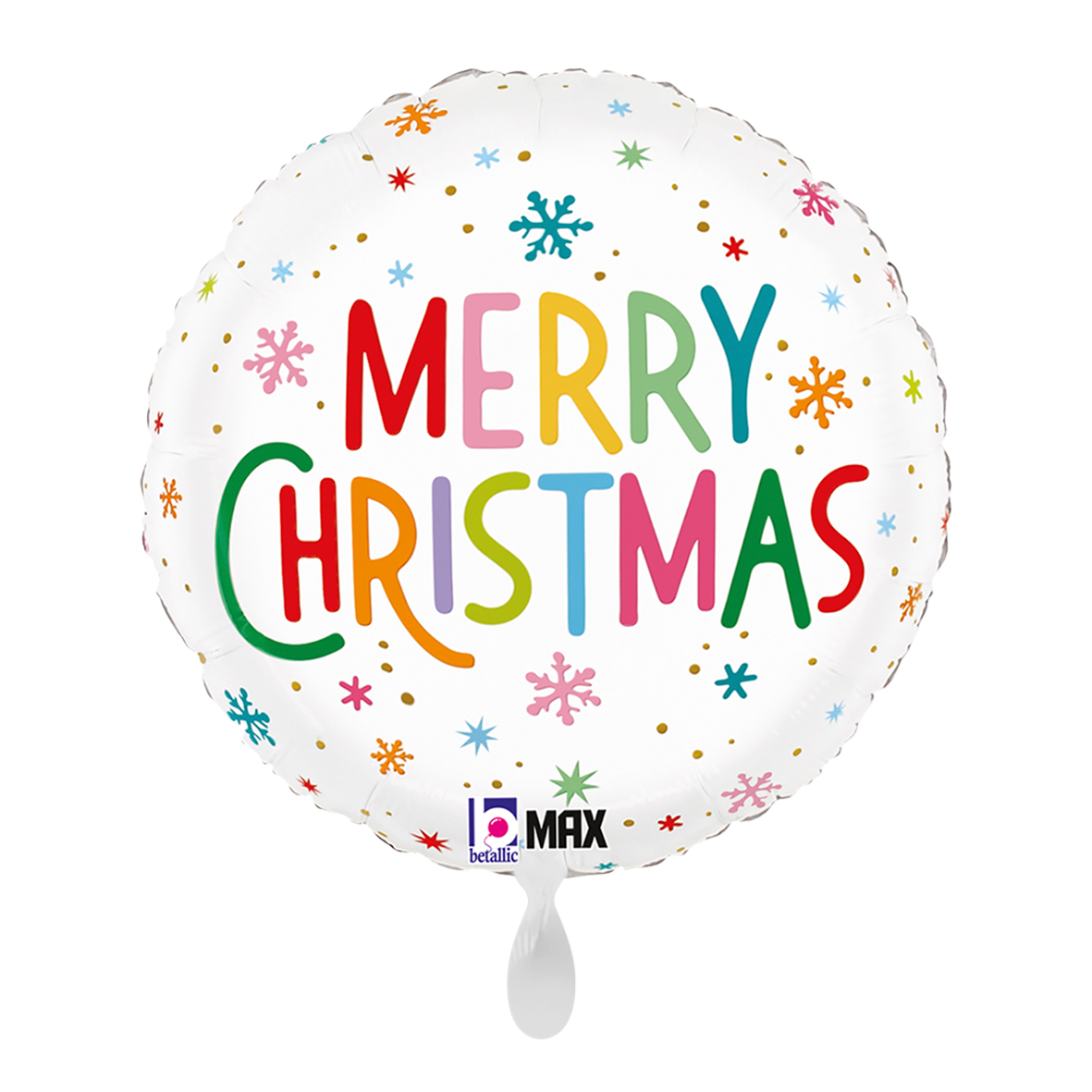 1 Balloon - Christmas Colorful Snowflakes