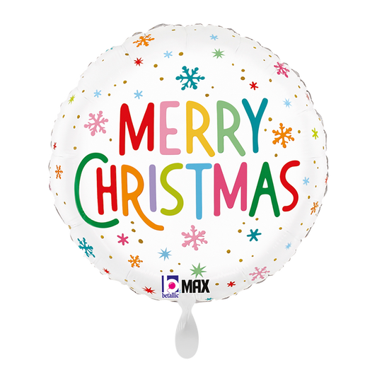 1 Balloon - Christmas Colorful Snowflakes