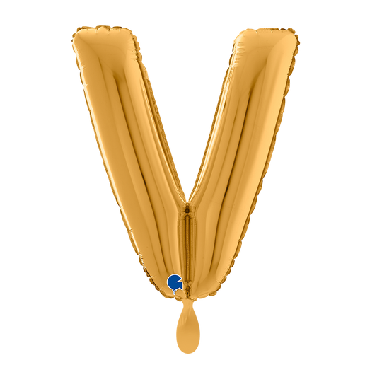1 Balloon XL - Letter V - Gold
