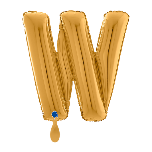 1 Balloon XL - Letter W - Gold