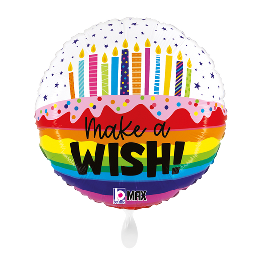 1 Balloon - Rainbow Birthday Wishes