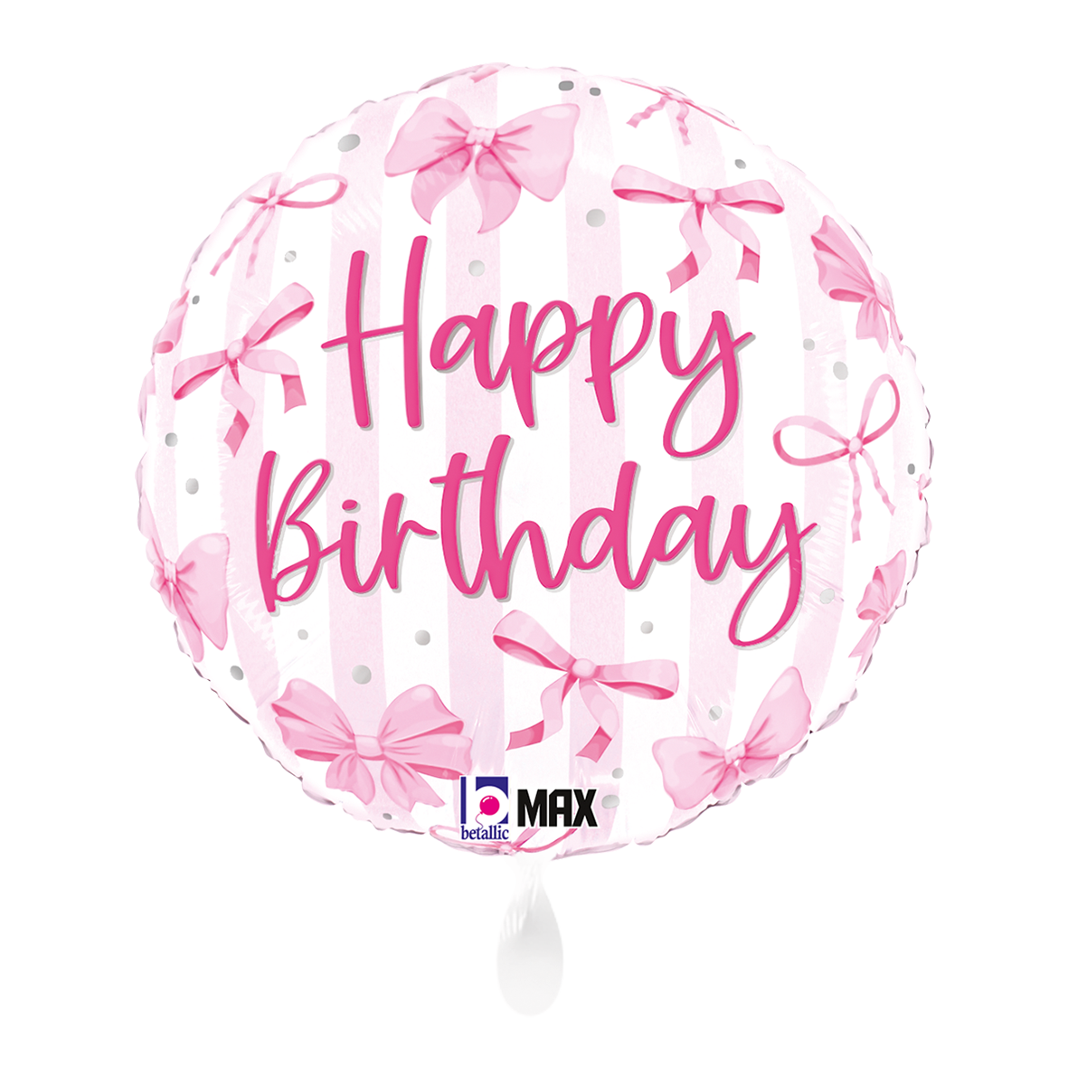 1 Balloon - Pretty Pink Bow Birthday