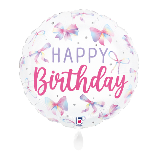 1 Balloon - Multicolor Bow Birthday