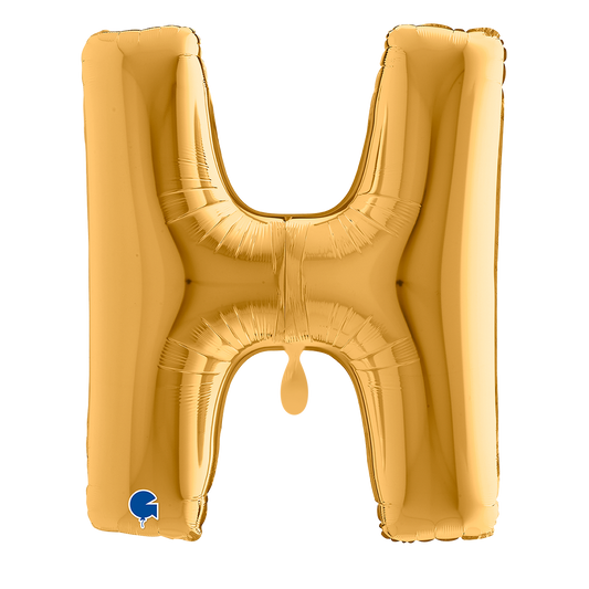 1 Balloon XXL - Letter H - Gold