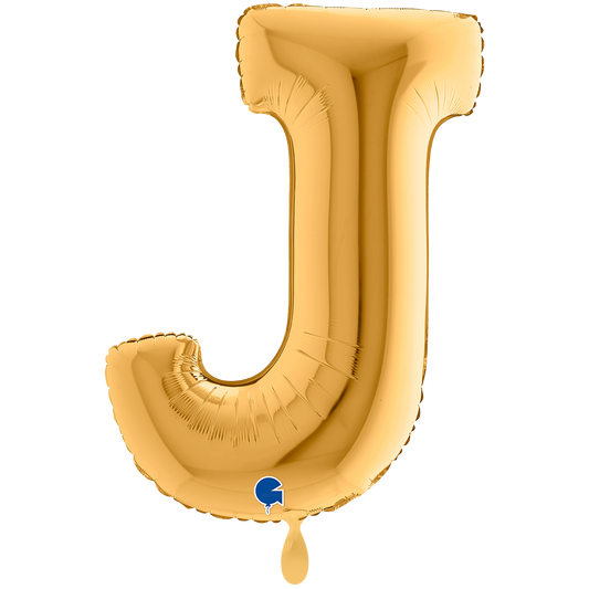 1 Balloon XXL - Letter J - Gold