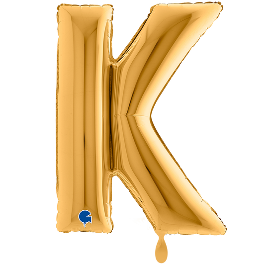 1 Balloon XXL - Letter K - Gold