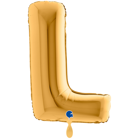 1 Balloon XXL - Letter L - Gold