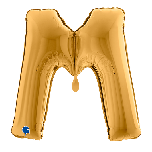 1 Balloon XXL - Letter M - Gold