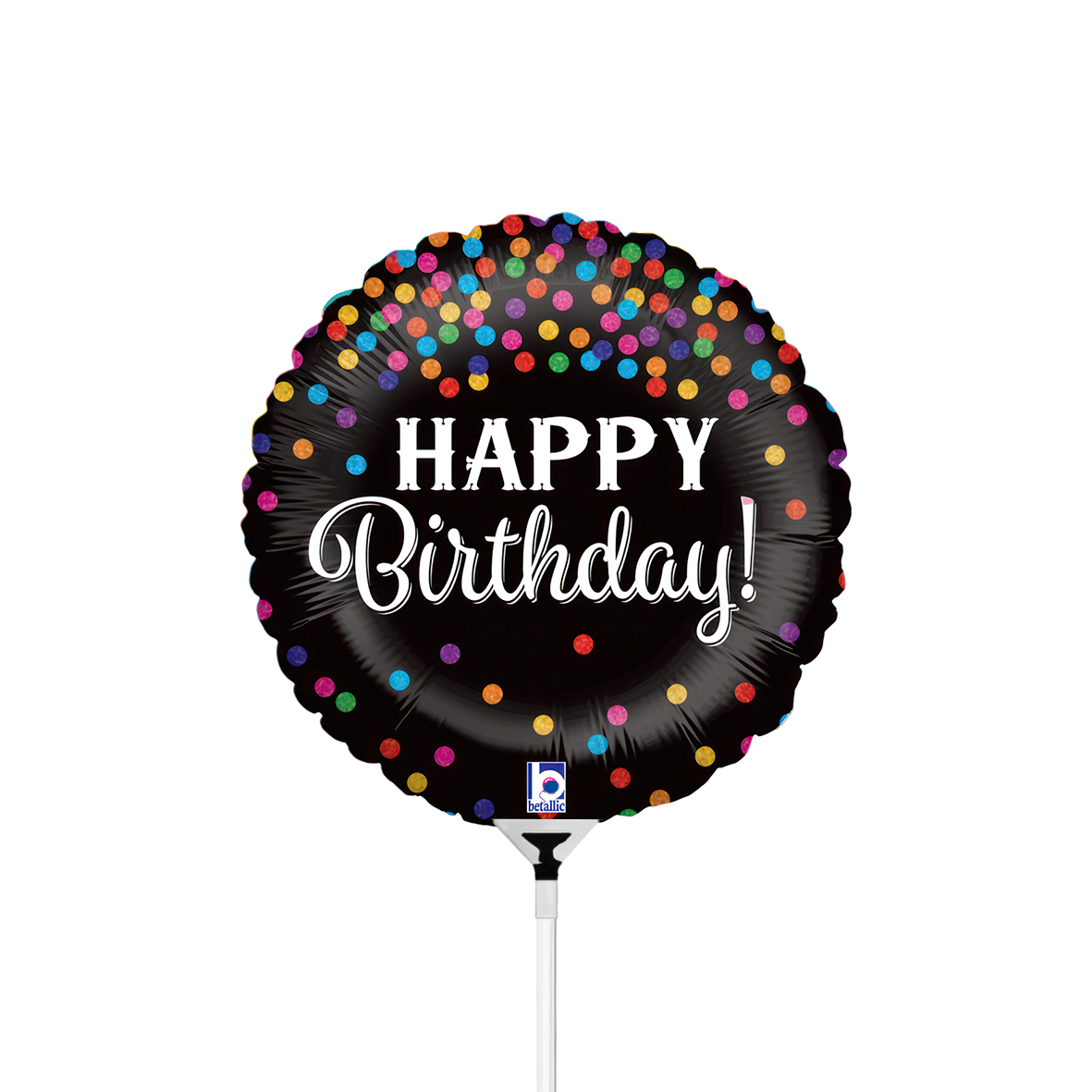 10 Miniballoons Airfilled - Glittering Birthday Confetti (Unverpackt)