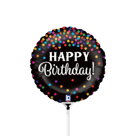 10 Miniballoons Airfilled - Glittering Birthday Confetti (Unverpackt)