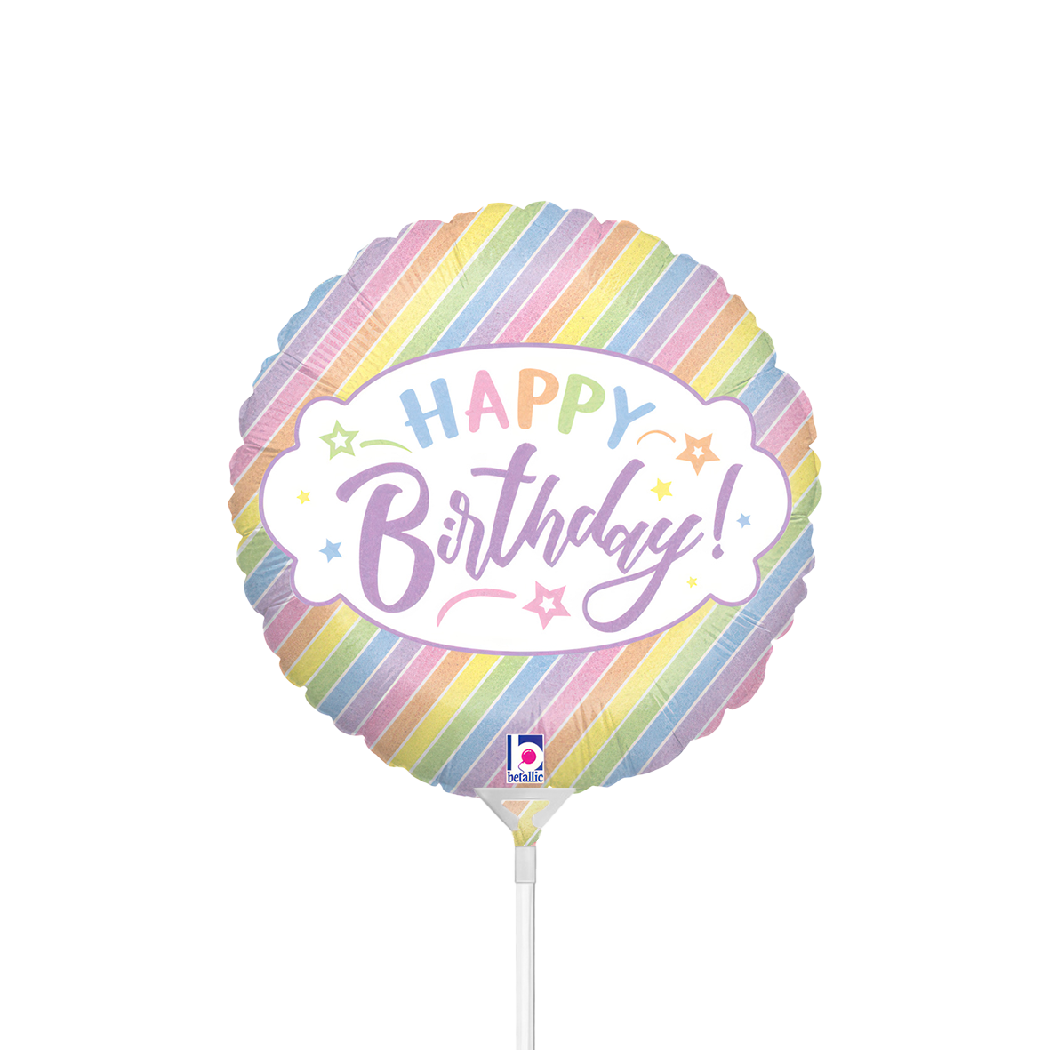 10 Miniballoons Airfilled - Pastel Birthday (Unverpackt)