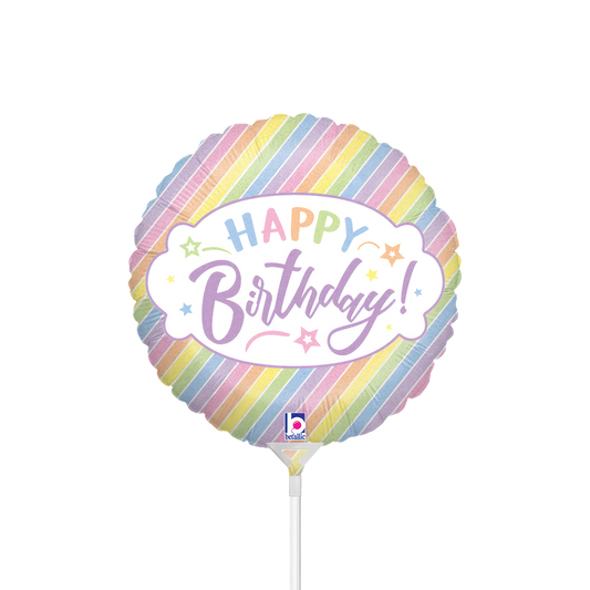 10 Miniballoons Airfilled - Pastel Birthday (Unverpackt)